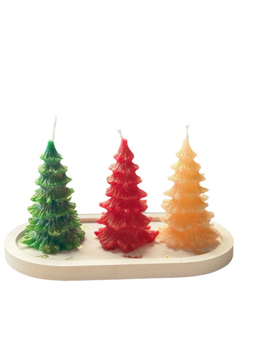 Aberto Design Christmas Candle Set4 Multicolor Aberto Design Christmas Candle Set4 Multicolor